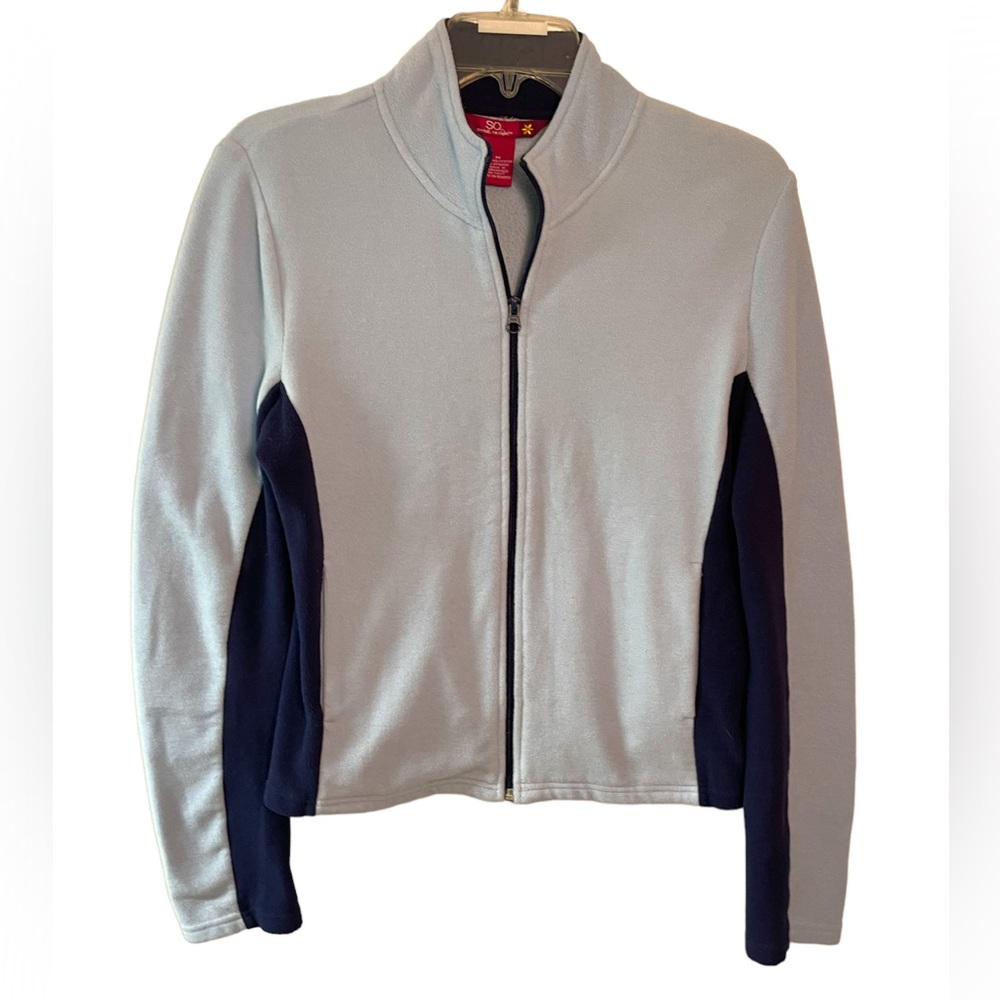 SO blue fleece zip up jacket size M